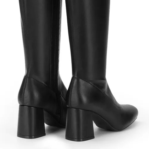 Vista 4 de DREAM PAIRS Botas Gogo para mujer, punta cuadrada, botas altas hasta la rodilla para mujer