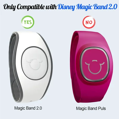 Vista 2 de Compatible con el adaptador de soporte de banda mágica de Disney, suave y elástico, accesorios de reloj tradicionales compatibles con Disney Parks