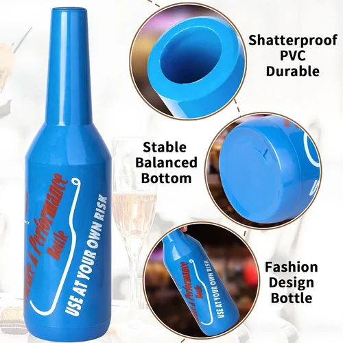 Vista 3 de 1 botella Flair de práctica de barman botellas de práctica de 25 oz/25.4 fl oz Blue Flair Kit de Bartending Bar de entrenamiento de rendimiento