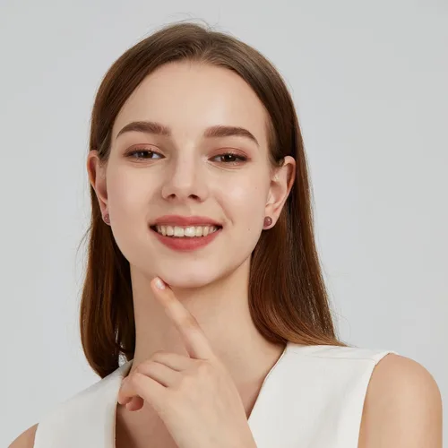 Vista 66 de Natural Stone Stud Earrings for Women 8mm Sterling Silver Genuine Gemstone Earrings Handmade Sterling Silver Crystal Stud Earrings for Women