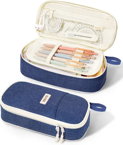 Vista 24 de Estuche Lindo para Lápices SUNEE, Funda Estética para Bolígrafos, Bolsa Grande para Lápices de Color con Cremallera, Almacenamiento y Organizador