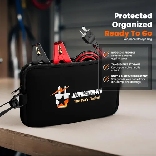 Vista 6 de Journeyman-Pro Cables de carga de batería de CC tipo V compatibles con generador 14AWG 15A 12VCC, abrazaderas de cocodrilo aisladas, cable de 12