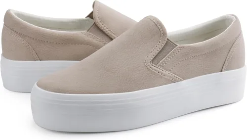 Vista 3 de JABASIC Mocasines de plataforma sin cordones para mujer, mocasines cómodos y casuales