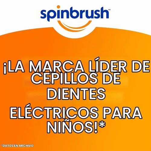 Vista 6 de Cepillo de dientes eléctrico Spinbrush para niños Princesa Peach, con batería y cerdas suaves