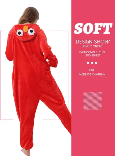Vista 4 de QSTYLE Adult Animal Onesie Halloween Costume,One Piece Cosplay Suit for Women and Men