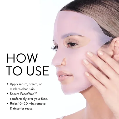 Vista 4 de Nurse Jamie FaceWrap Silicone Mask – Reusable Hydration Wrap for Enhanced Skincare Absorption & Moisture Retention