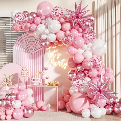 Vista 17 de Kit de Arco de Guirnalda de Globos Negros y Dorados, 140 Piezas de Globos de Confeti Negros y Dorados con Estrellas para Cumpleaños, Graduación, Año