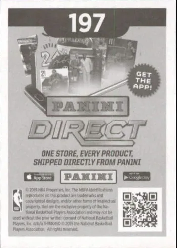 Vista 2 de Calcomanías de baloncesto de Panini NBA 2019-20 # 197 Doug McDermott Indiana Pacers con licencia oficial de 2 x 3 pulgadas