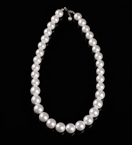 Vista 6 de WELLKAGE Collar de perlas para niñas (blanco) resina sintética ecológica, Resina