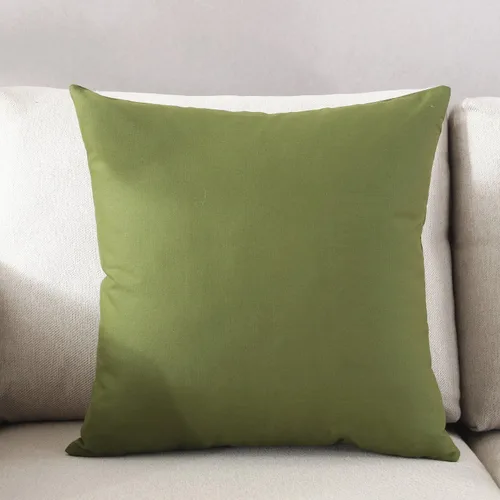 Vista 9 de TAOSON - Funda de cojín cuadrada de lona de algodón 100% sólida, decorativa, para sofá, cama, silla, decoración del hogar, solo funda, sin relleno