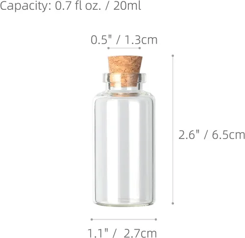 Vista 2 de Magic Season Botellas de vidrio decorativas (15 unidades / 0.7 onzas líquidas)
