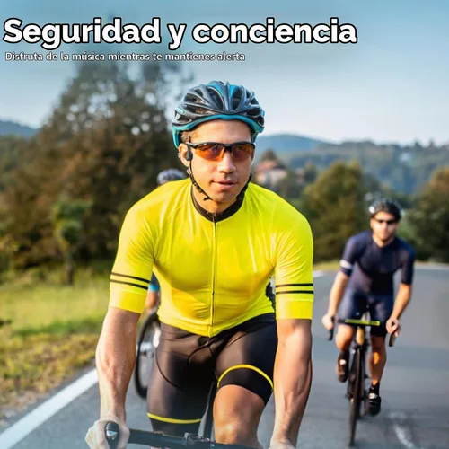 Vista 3 de LOBKIN Auriculares de Conducción Ósea Bluetooth 5.4 - Auriculares de Oreja Abierta Inalámbricos con Micrófono, IPX5 Impermeable, Auriculares Negro