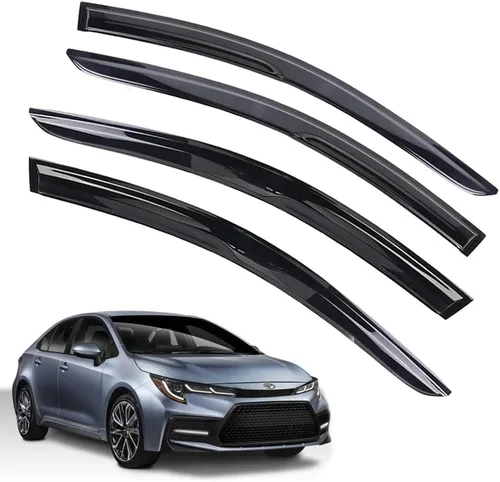 Vista 42 de Protectores de lluvia para Mazda 3 Hatchback 2010-2013, deflectores de ventana lateral con cinta adhesiva para Mazda 3 Hatchback, viseras de ventana