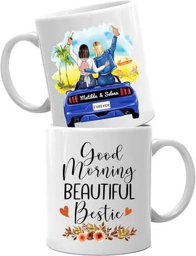 Vista 18 de Taza de café con texto en inglés "Best Friends Are The Sisters We Choose Ourselves We Choose Ourselves para mujeres, mejores amigas, taza de café