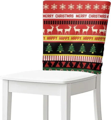 Vista 16 de Fundas para sillas de comedor, diseño de lazo de Navidad, para sala de Navidad, cocina, fiesta, boda, hotel, hogar
