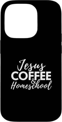 Vista 17 de Jesus Coffee and Homeschool Christian Family Faith Coffee Case for iPhone 17