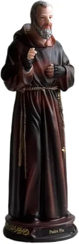 Vista 7 de Moicla Collection - Estatua del padre Pio, resina finamente detallada, figura de 12 pulgadas de alto