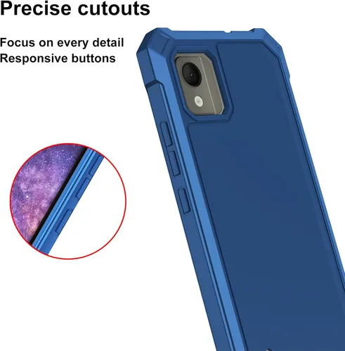 Vista 5 de Ailiber Funda para Nokia C110, Nokia C110 con protector de pantalla, protección de estructura de doble capa, esquinas que absorben los golpes