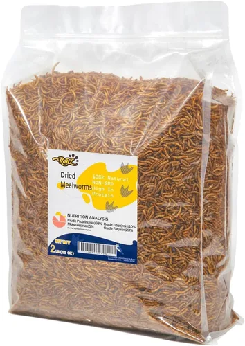 Vista 9 de RANZ 5 libras de gusanos secos sin OMGs para pollos, gusanos altos en proteína, alimento premium para pollos, alimento y golosinas perfectas