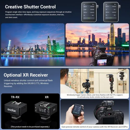 Vista 8 de Godox X3 Pro S - Transmisor de disparador de flash inalámbrico para Sony