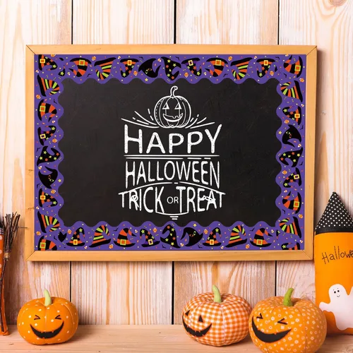 Vista 6 de Whaline 69 pies Hocus Pocus Witch - Bordes de tablón de anuncios de Halloween, 60 unidades, calcomanías autoadhesivas para sombrero de bruja, patas