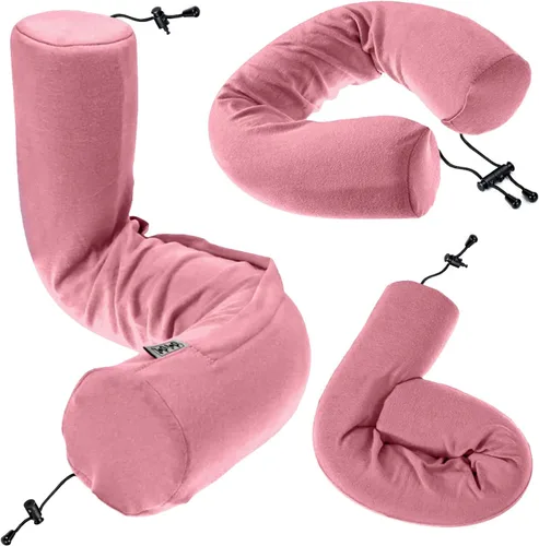 Vista 7 de Dot&Dot Almohada de viaje de espuma viscoelástica para aviones - Almohada de viaje para dormir - Almohada de avión para soporte de cuello, barbilla
