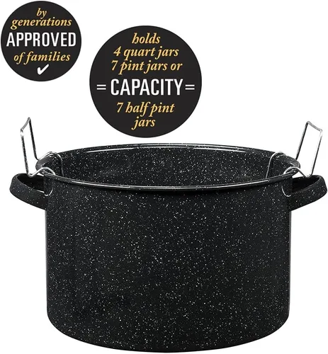 Vista 2 de Granite Ware - Tarro para conservas con estante, Negro