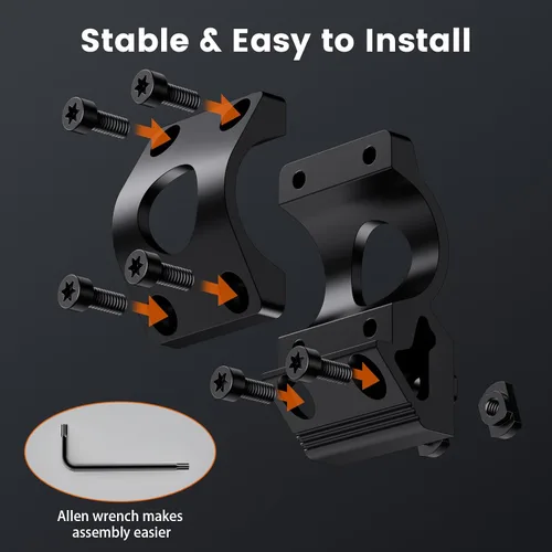Vista 3 de Soporte para Linterna Soporte de Luz de 45 Grados para Sistemas de Rieles M-Lock