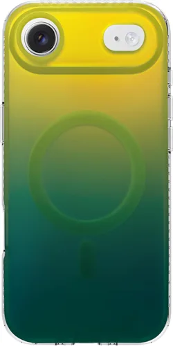 Vista 50 de Funda degradada para iPhone 14 Pro - Diseño multicolor degradado naranja y amarillo, resistente a los impactos y con imanes