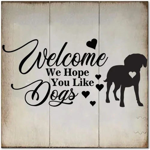 Vista 15 de Welcome We Hope You Like English Cocker Spaniel Dog Wood Sign Rustic Wall Plaque Dogs Lovers Wall Decor Hanging Plaque Sign for Home Kitchen Bar