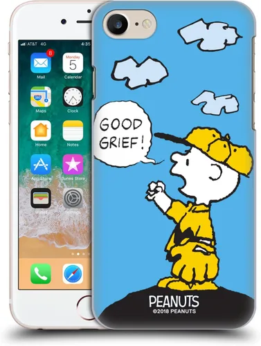 Vista 87 de Carcasa rígida para iPhone 7 y iPhone 8, diseño de cacahuetes, color marrón