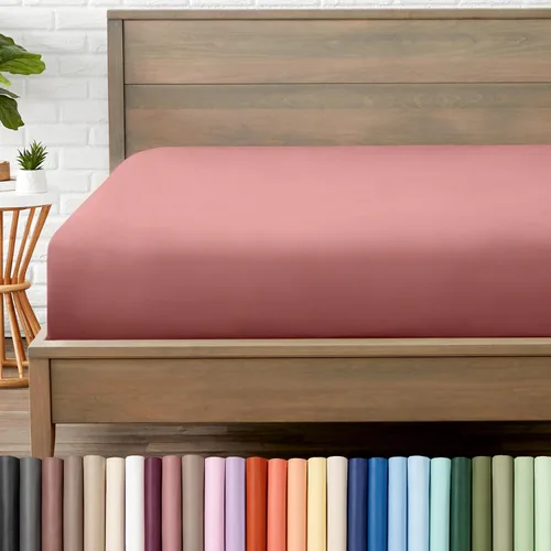 Vista 39 de Bare Home - Sábana bajera de microfibra 1800 muy suave y duradera, para colchones altos tamaño individual, color blanco Deep Pockets 6 to 15