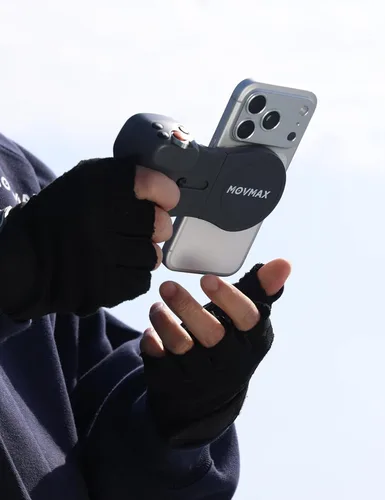 Vista 10 de MOVMAX Control remoto inalámbrico para DJI Osmo Pocket 4/3/2, soporte de teléfono Magsafe con joystick efecto Hall, batería de larga duración