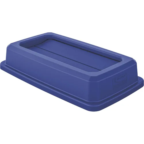 Vista 3 de Suncast Commercial Tapa de resina con tapa doble abatible para botes de basura delgados de 23 galones, diseño a presión para una fácil eliminación