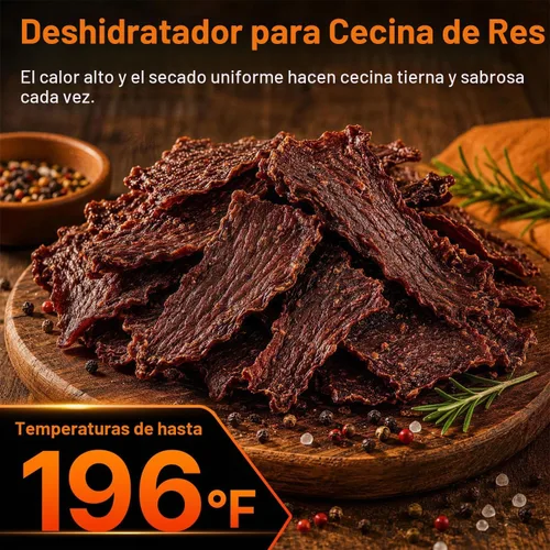 Vista 2 de HOPERAN 16 Tray Food Dehydrator Machine for Jerky, Fruit, Herb & Dog Treats Gray-16 Trays