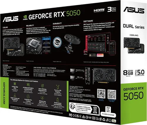Vista 23 de ASUS Tarjeta gráfica para juegos Dual GeForce RTX 5050 de 8 GB GDDR6