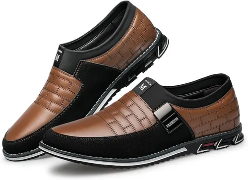 Vista 9 de Zapatos de vestir de cuero de alta calidad para hombre, cómodos, casuales, Oxford, zapatos de vestir a la moda, mocasines suaves, zapatos Derby