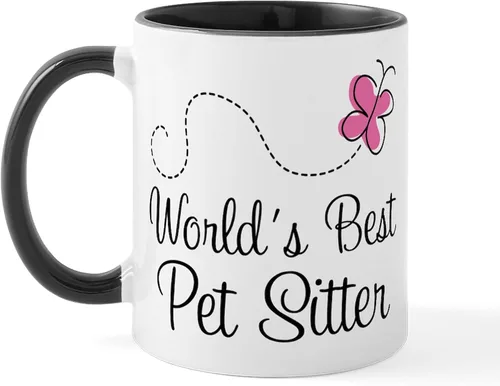 Vista 7 de CafePress Pet Sitter Worlds Best - Taza de café de cerámica (11.0 fl oz)
