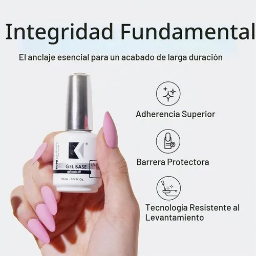 Vista 2 de KUPA GelFinity - Capa base de gel, enlace adhesivo superior para esmalte de uñas de larga duración, base profesional de inmersión UV/LED, 0.5 onzas