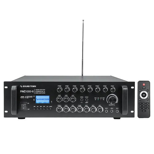 Vista 5 de Sound Town 70V/100V amplificador de potencia comercial (PAC80-2)