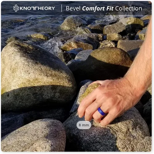 Vista 13 de Knot Theory - Anillo de boda de silicón para hombres y mujeres Anillos de goma finos de calidad superior con gran estilo, comodidad; son ideales