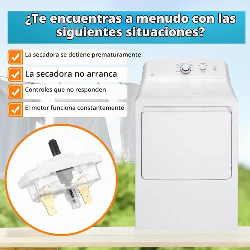 Vista 3 de WE4M416 Secadora Push to Start Interruptor apto para GE Hotpoint Kenmore Dryer