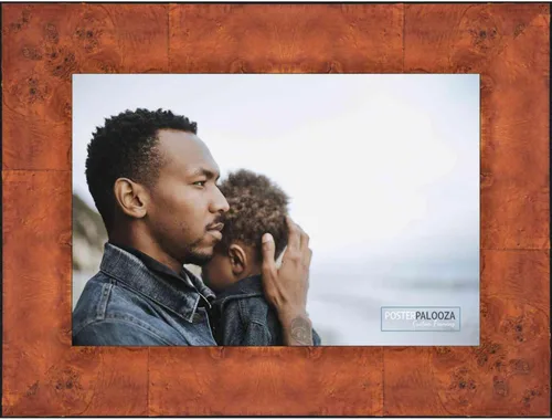 Vista 9 de Poster Palooza 5x5 Inch Traditional Honey Pecan Complete Wood Square Picture Frame with UV Acrylic Plexiglass, Foam Board Backing & Hardware