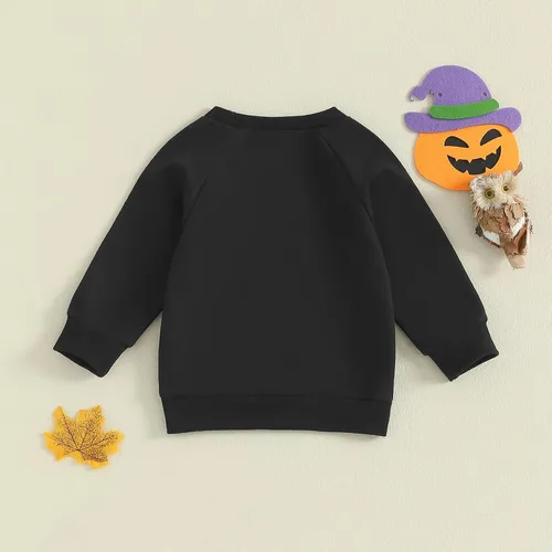 Vista 137 de Disfraz de Halloween para bebé, sudadera de calabaza con cuello redondo, suéter de manga larga, ropa de otoño