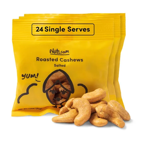 Vista 8 de Nuts.com – Anacardos tostados (ligeramente salados) — Sabor cremoso y sabroso, aperitivo saludable para adultos y niños, buena fuente de proteínas