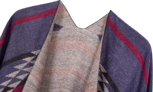 Vista 82 de Chales cálidos para mujer, cárdigan con frente abierto, estilo vintage, poncho