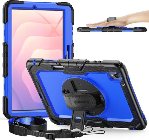 Vista 23 de Timecity - Funda protectora resistente para Samsung Galaxy Tab S10 Lite, S10 FE, S9 FE 5G, S9, 10.9 y 11 pulgadas, con protector de pantalla, Negro