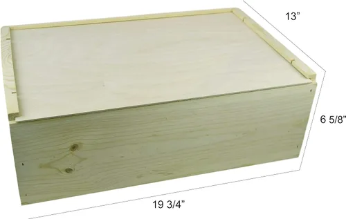 Vista 2 de Caja de vino de doce botellas con tapa deslizante