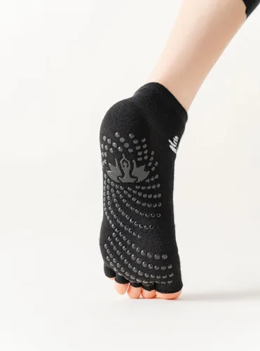 Vista 4 de Wellrox Toeless Yoga Socks, Yoga Socks with Grips for Women, Toeless Socks, Open Toe Socks Women, Pilates Toe Socks