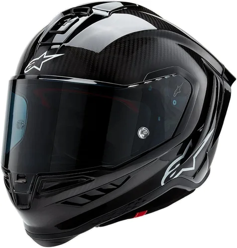 Vista 11 de Alpinestars Supertech R10 Casco sólido, carcasa de carbono, certificado CE, ventilación avanzada y ajuste